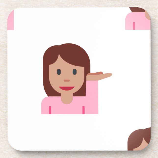 woman emoji drink coaster (Front)