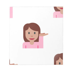 woman emoji notepad