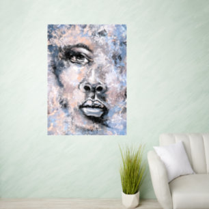 Woman Face Abstract Art Painting Wall Decal