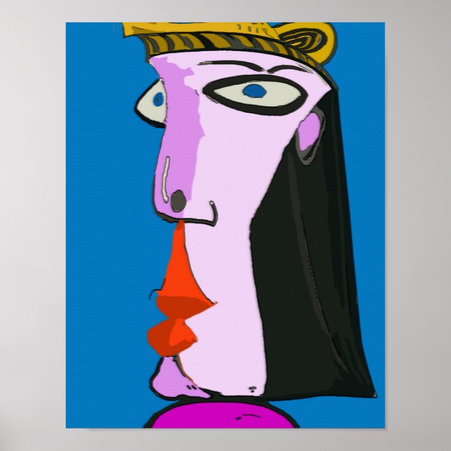 woman Face, Cubism Poster (Front)