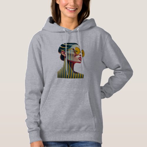 woman face hoodie