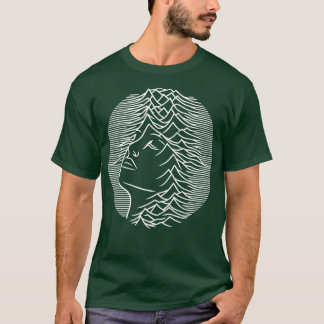 woman face with geometric waves T-Shirt