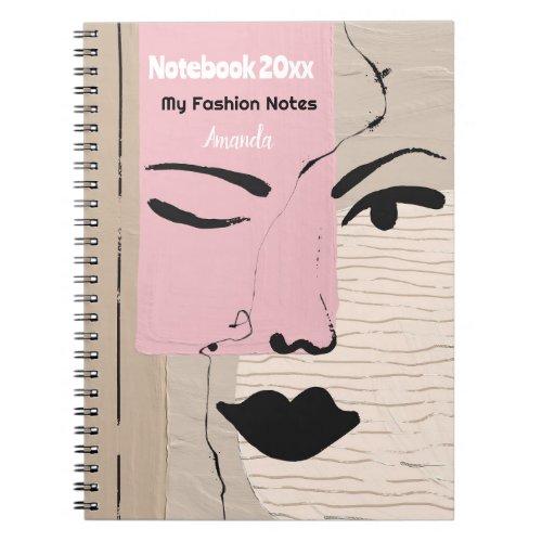 Woman feminine portrait empowerment  notebook