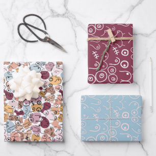 woman feminist wrapping paper sheets