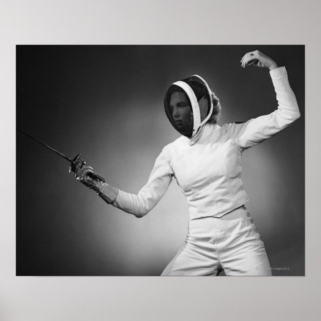 Woman Fencing Poster (Front)