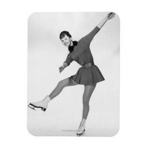 Woman Figure Skating Magnet