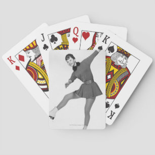 Woman Figure Skating Poker Cards