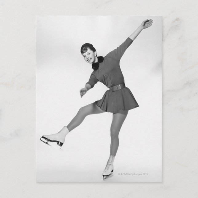 Woman Figure Skating Postcard (Front)