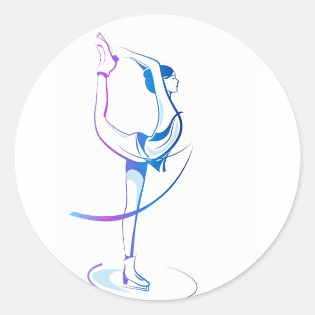 Woman Figure Skating Stickers (Front)