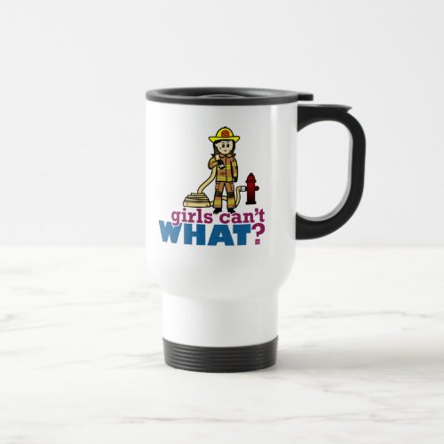 Woman Firefighter Travel Mug