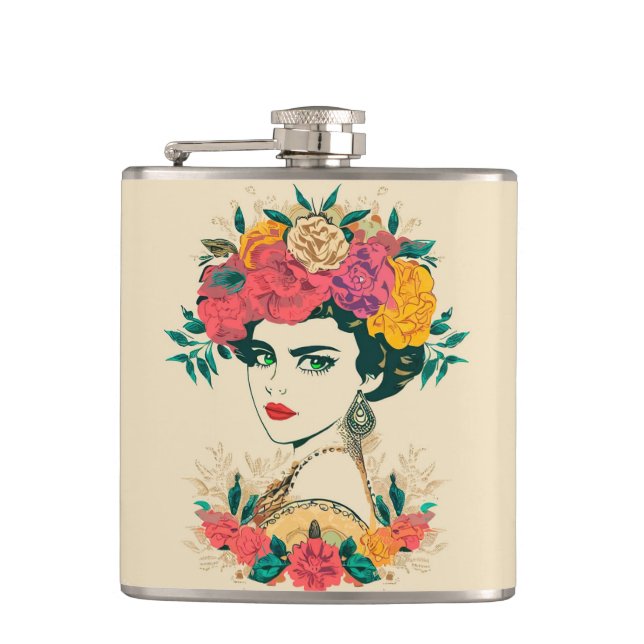 Woman flower flask (Front)