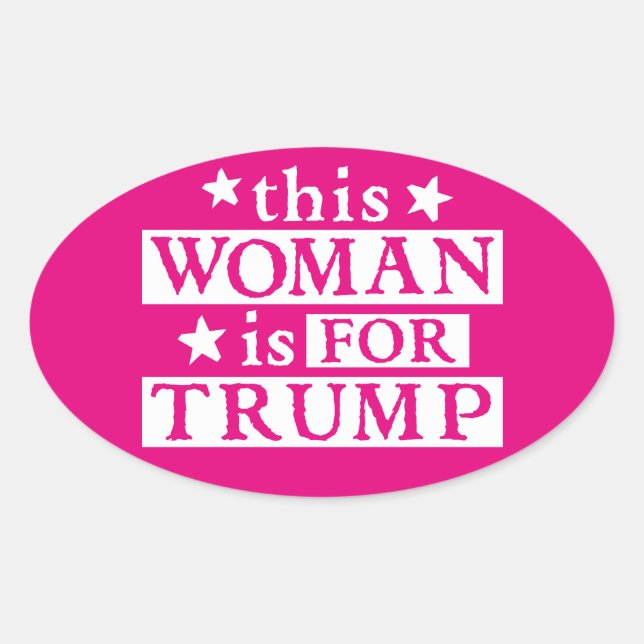 Woman for TRUMP Stickers (Front)