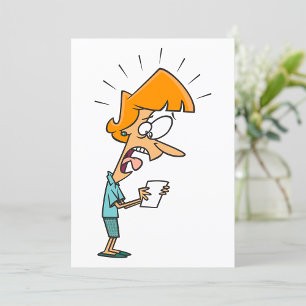 Woman Freaking Out Screaming Invitation