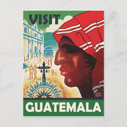 Woman from Guatemala vintage travel Postcard