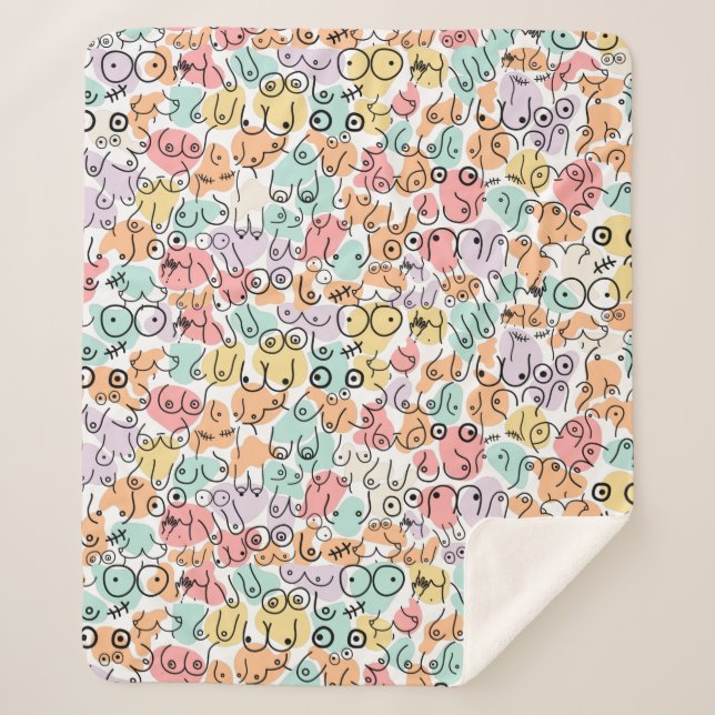 woman fun gift sherpa blanket (Front)