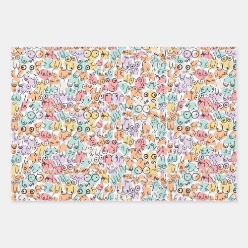 woman fun gift wrapping paper sheets