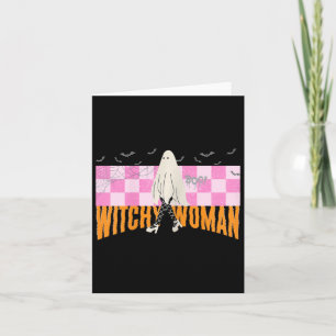 Woman Funny Halloween Costume Spooky Feminist Card