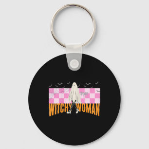 Woman Funny Halloween Costume Spooky Feminist Keychain