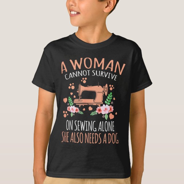Woman Funny Sewing Quote  T-Shirt (Front)