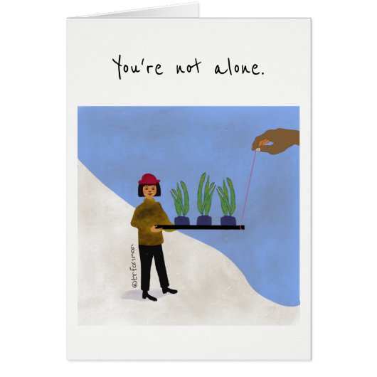 Woman getting a hand (help) cards (Front)