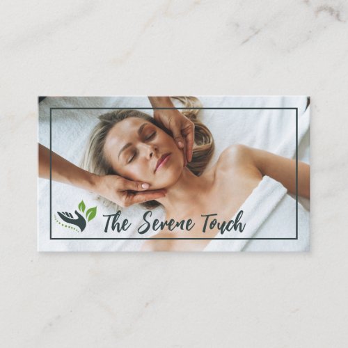 Woman Getting Face Massage Business Card