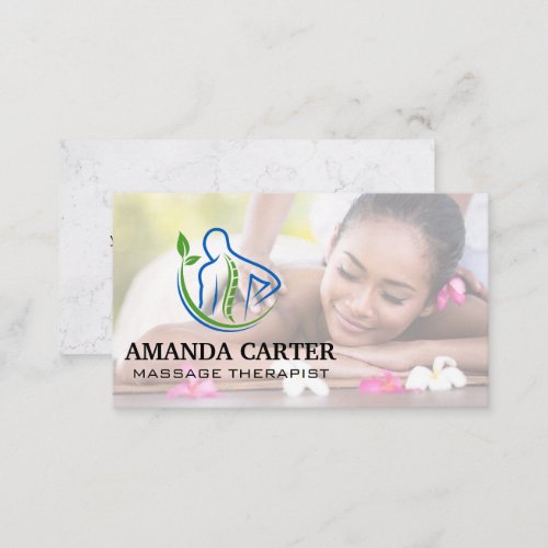 Woman Getting Massage Business Card