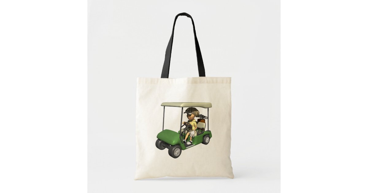 Woman Golfer Cart Tote Bag Zazzle