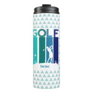 Woman Golfer Customized Thermal Tumbler