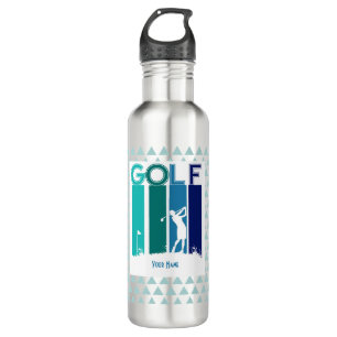 Woman Golfer Customized Water Bottle