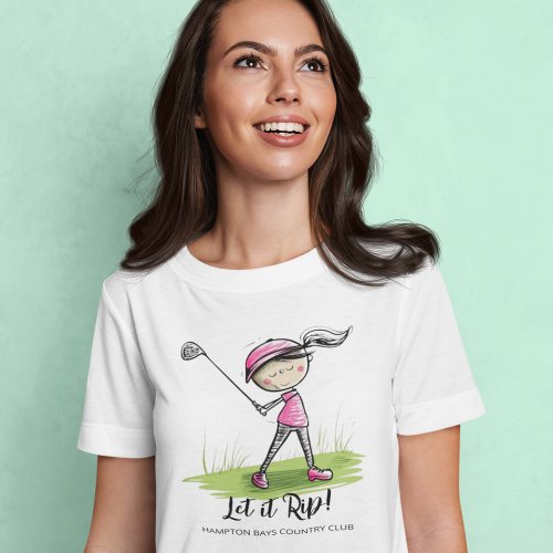 Woman Golfer Fun T_Shirt