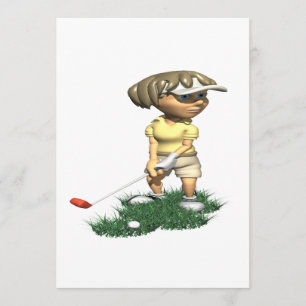 Woman Golfer Invitation