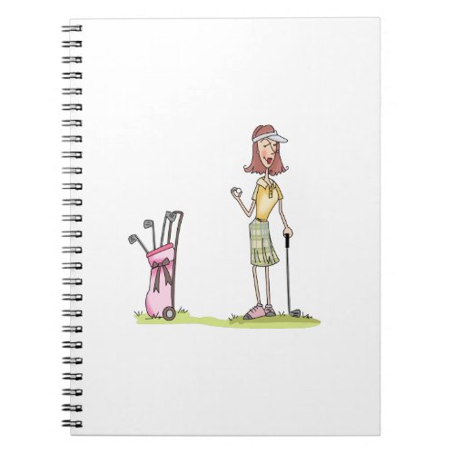 Woman Golfer Notebook