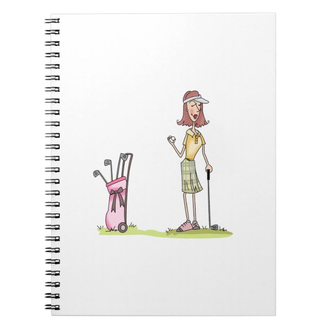 Woman Golfer Notebook (Front)