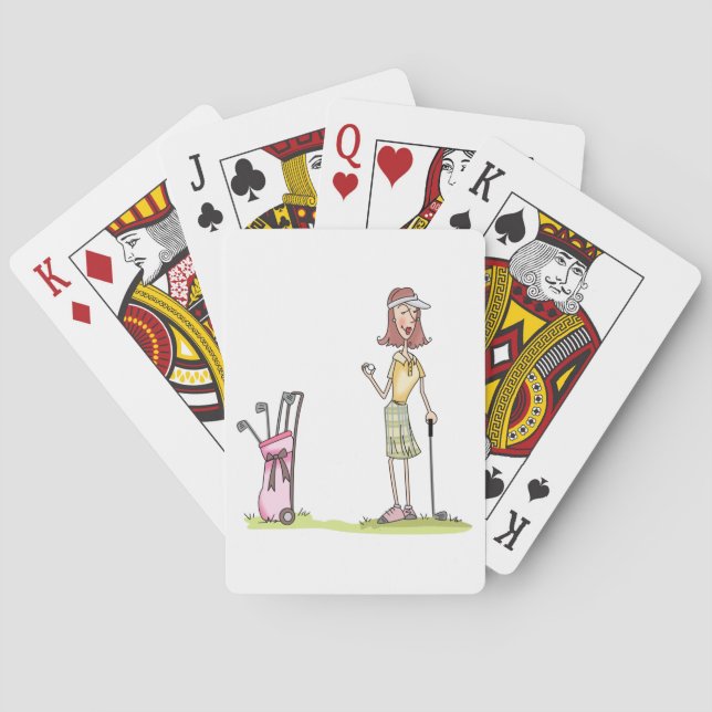 Woman Golfer Poker Cards (Back)