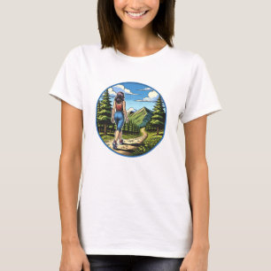 Woman Hiking a Nature Trial T-Shirt