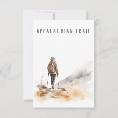 Woman Hiking the Appalachian Trail Blank Card