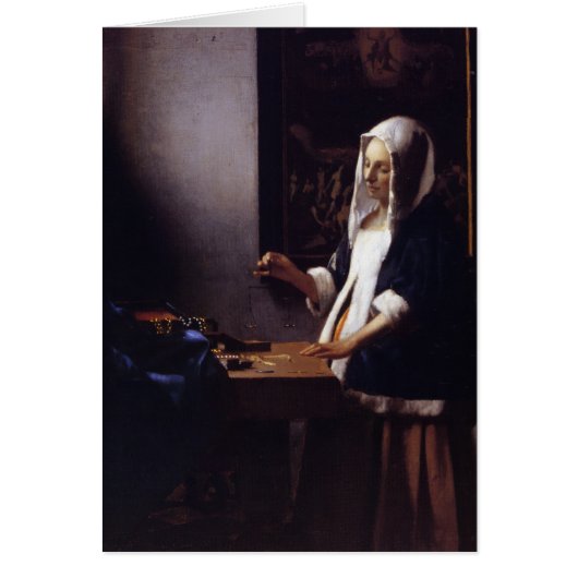 Woman Holding a Balance Cards (Front)