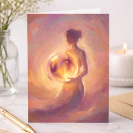 Woman Holding Light Inner Strength Encouragement Card