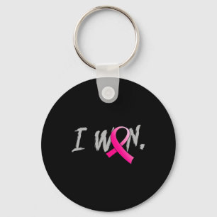 Woman I Won Breast Cancer Awareness Pink Ribbon Su Keychain