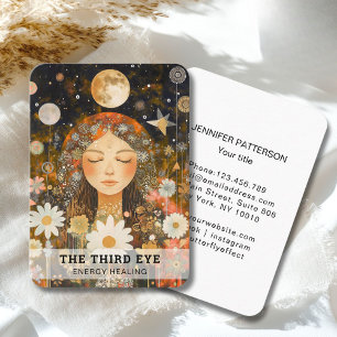 Woman Illustration Energy Heiler Reiki Spirituell Business Card