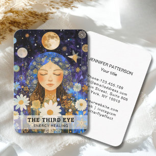Woman Illustration Energy Heiler Reiki Spirituell Business Card