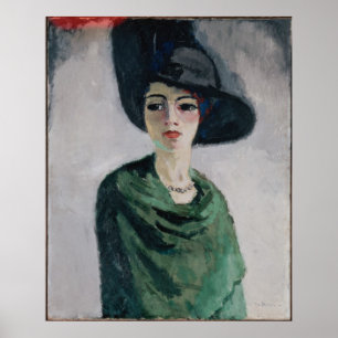 Woman in a Black Hat Poster