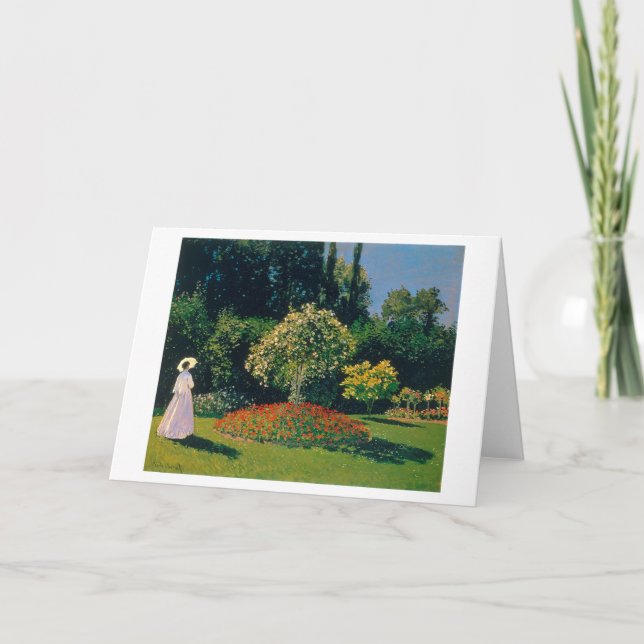 Woman in a Garden, Monet Card (Front)