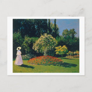 Woman in a Garden, Monet Postcard