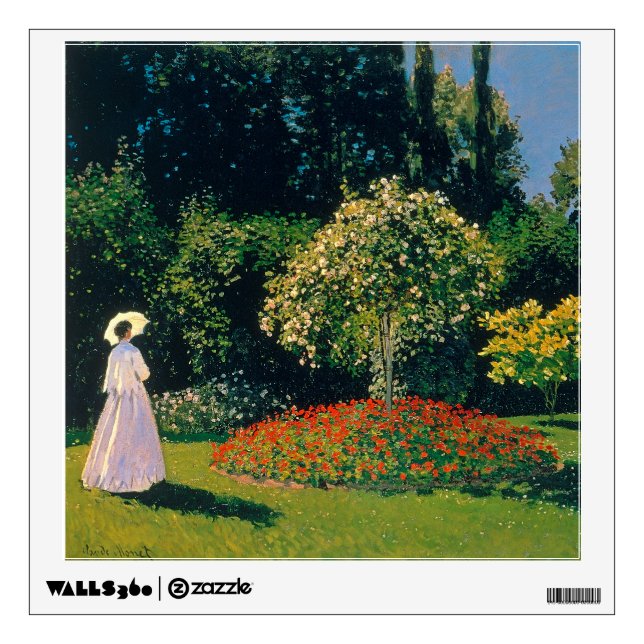 Woman in a Garden, Monet Wall Decal (Front)