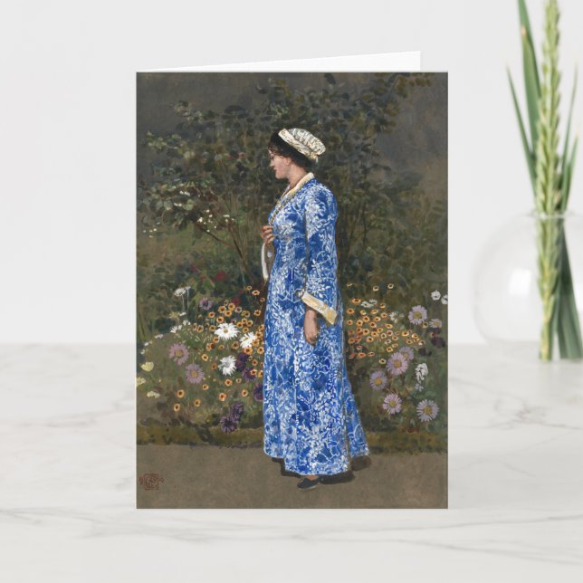 Woman in a Kimono | Walter Crane Card (Front)