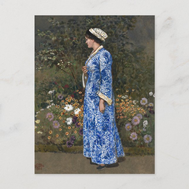 Woman in a Kimono | Walter Crane Postcard (Front)
