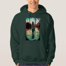 Woman in a Lake Psychedelic Shirt | Surreal Art