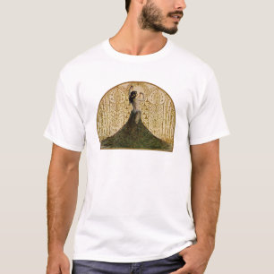 Woman in a Peacock Skirt T-Shirt