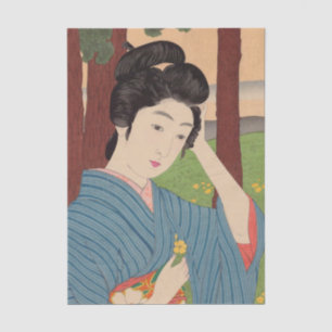 Woman in a Tree Grove by Hashiguchi Goyo Tissue Paper